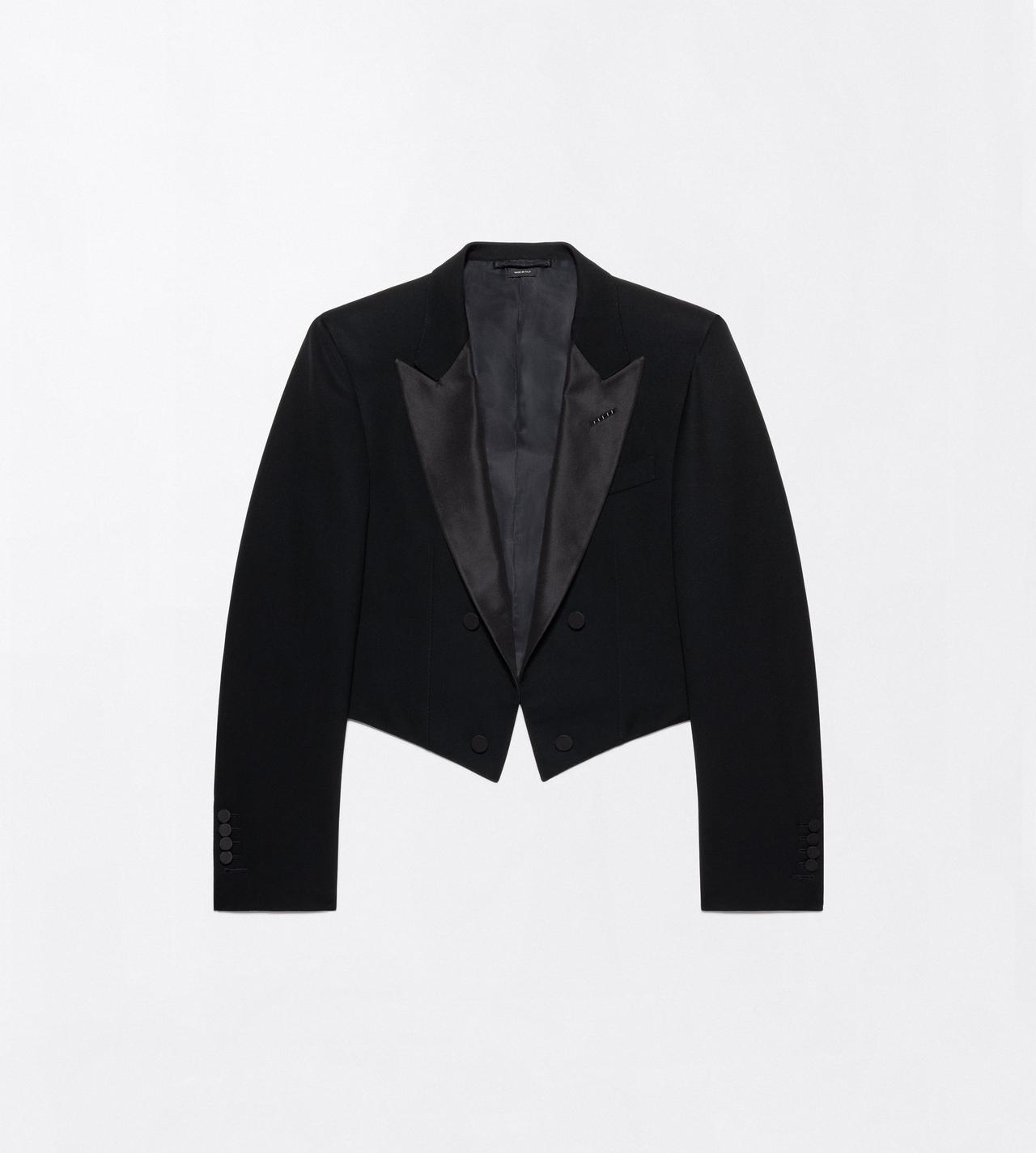 TOM FORD WOOL OC CHAQUETA CORTA DE NOCHE EN GRAIN DE POUDRE ELEGANTE
