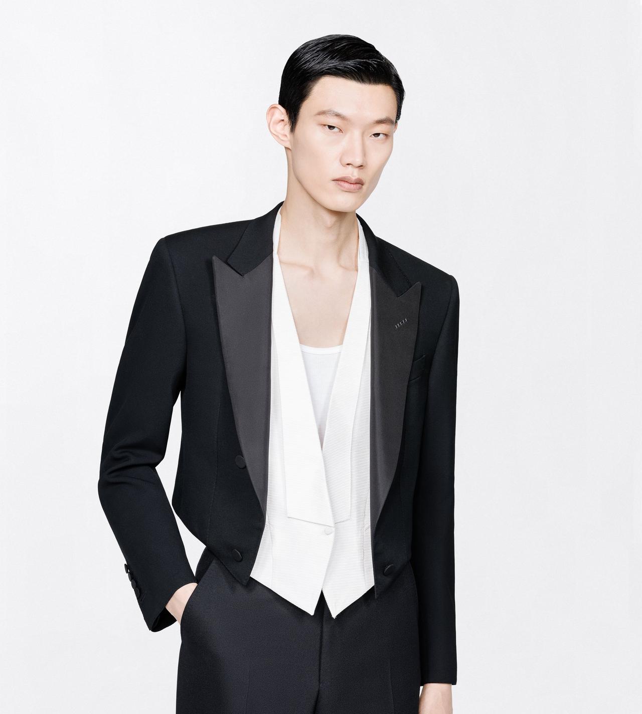 TOM FORD WOOL OC CHAQUETA CORTA DE NOCHE EN GRAIN DE POUDRE ELEGANTE