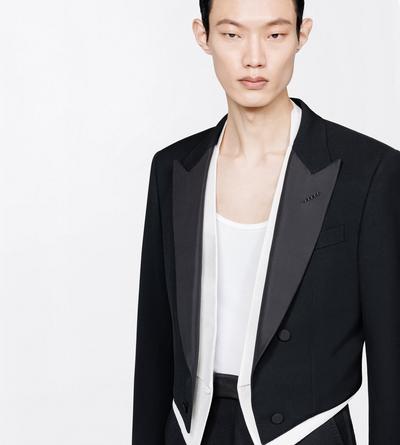 TOM FORD WOOL OC CHAQUETA CORTA DE NOCHE EN GRAIN DE POUDRE ELEGANTE
