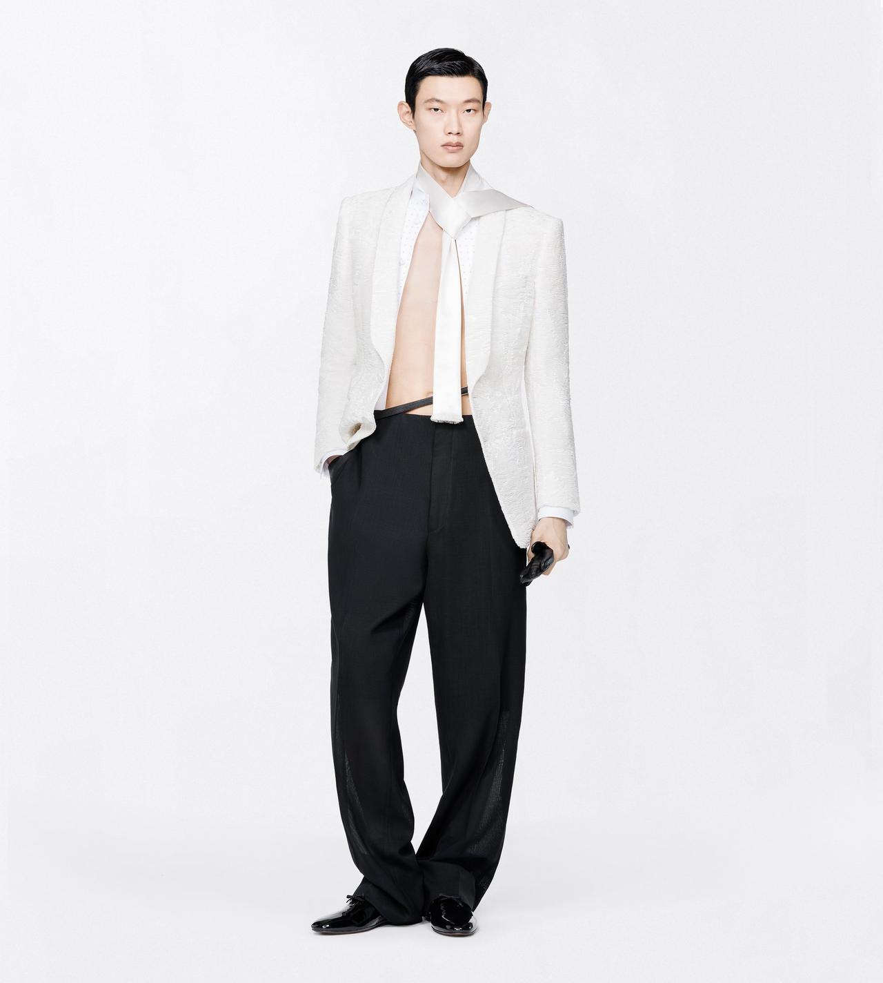 TOM FORD SILK OC SILK ASTRACAN PLISS&Eacute; COLBERT JACKET