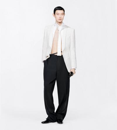 TOM FORD SILK OC SILK ASTRACAN PLISS&Eacute; COLBERT JACKET