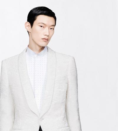 TOM FORD SILK OC SILK ASTRACAN PLISS&Eacute; COLBERT JACKET