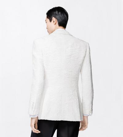 TOM FORD SILK OC SILK ASTRACAN PLISS&Eacute; COLBERT JACKET