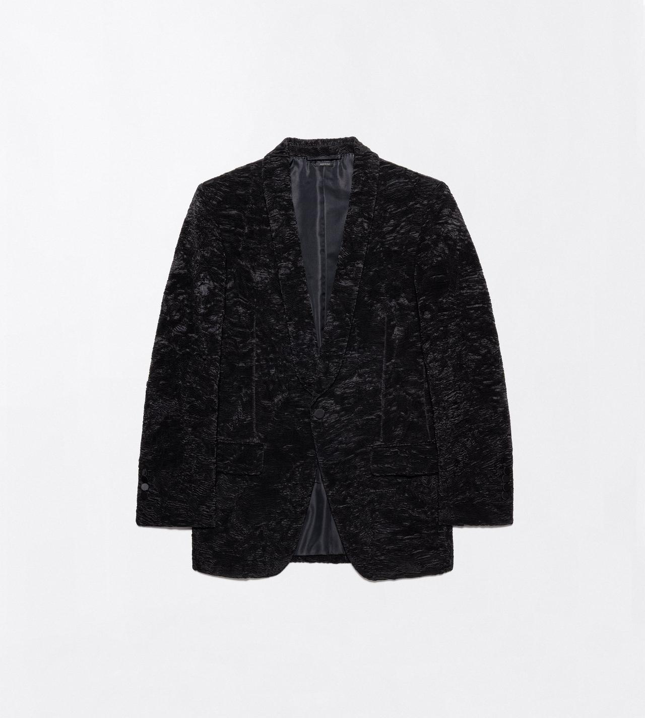 TOM FORD SILK OC SILK ASTRACAN PLISS&Eacute; COLBERT JACKET