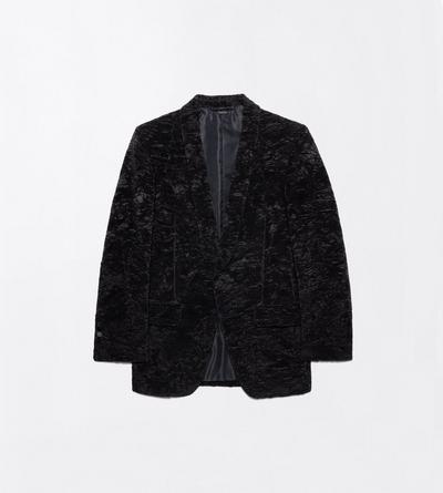 TOM FORD SILK OC SILK ASTRACAN PLISS&Eacute; COLBERT JACKET