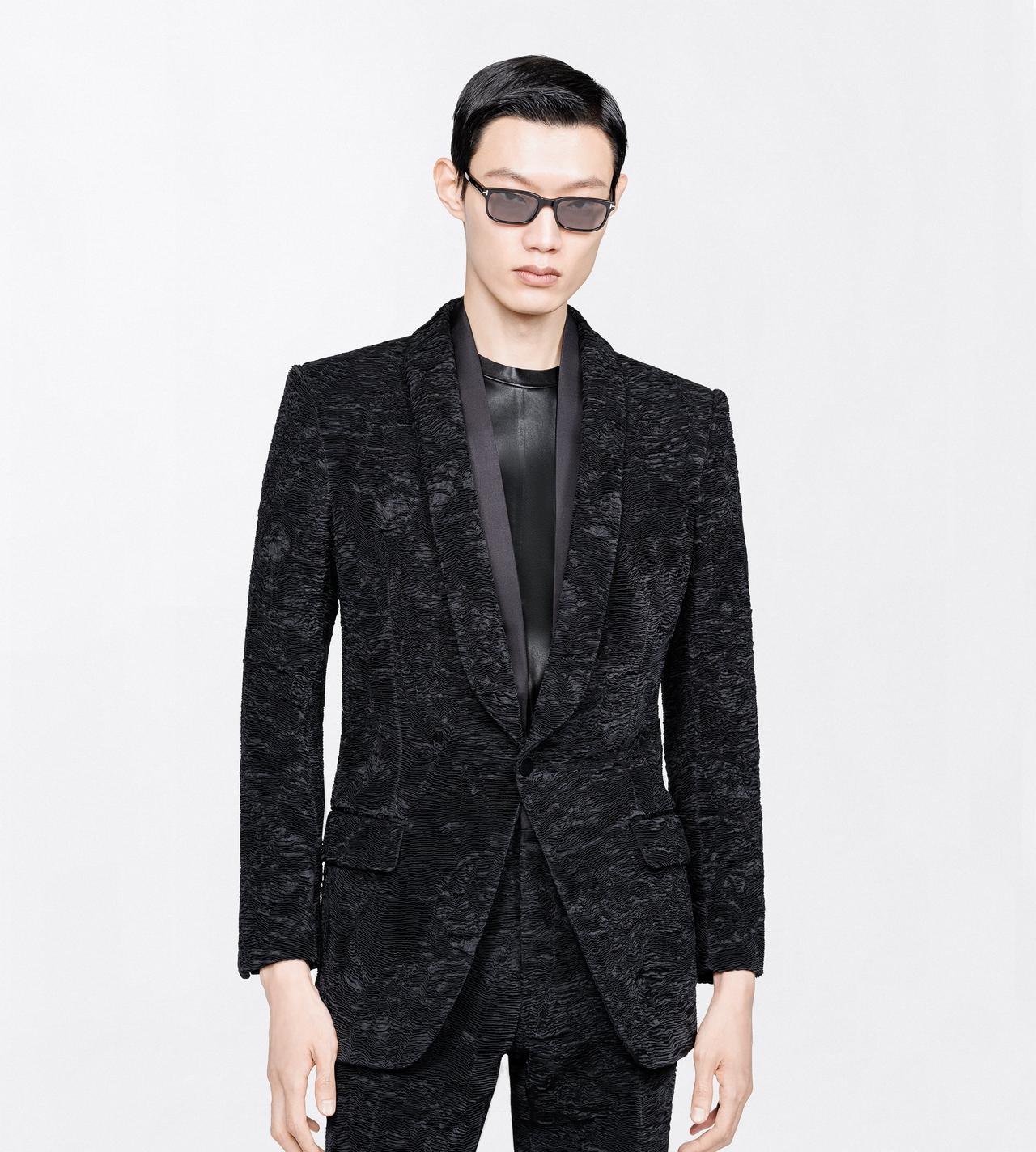 TOM FORD SILK OC SILK ASTRACAN PLISS&Eacute; COLBERT JACKET