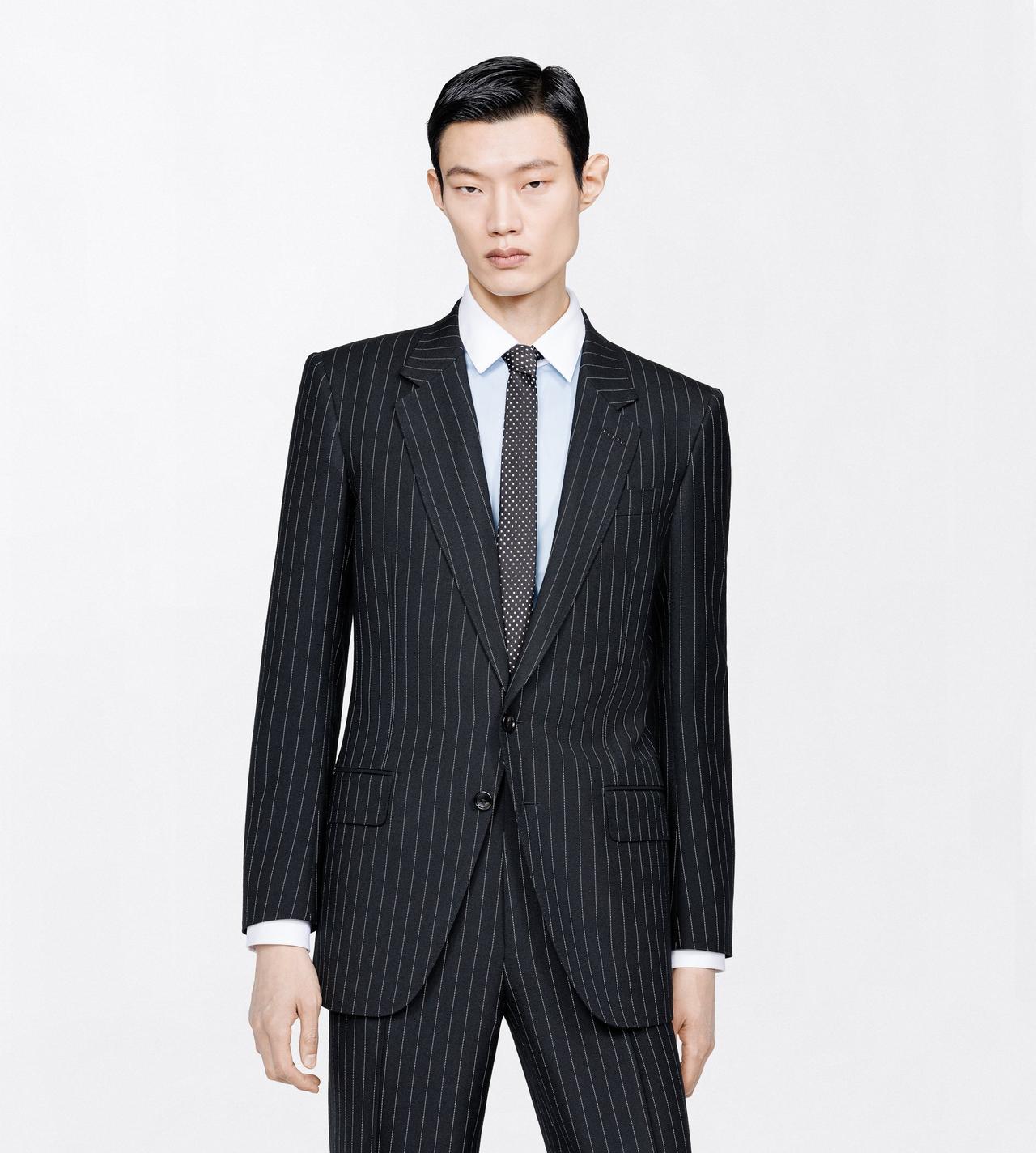 TOM FORD WOOL OC TWILL SHARP STRIPE COLBERT JACKET