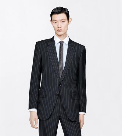 TOM FORD WOOL OC TWILL SHARP STRIPE COLBERT JACKET