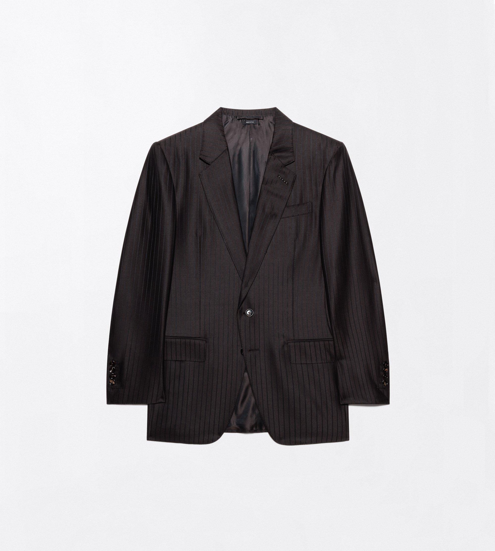 BROKEN TWILL SATIN STRIPE COLBERT JACKET