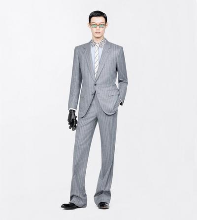 TOM FORD WOOL OC PINSTRIPE TWILL FLANNEL COLBERT JACKET