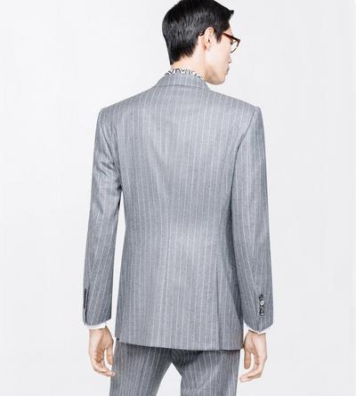 TOM FORD WOOL OC PINSTRIPE TWILL FLANNEL COLBERT JACKET