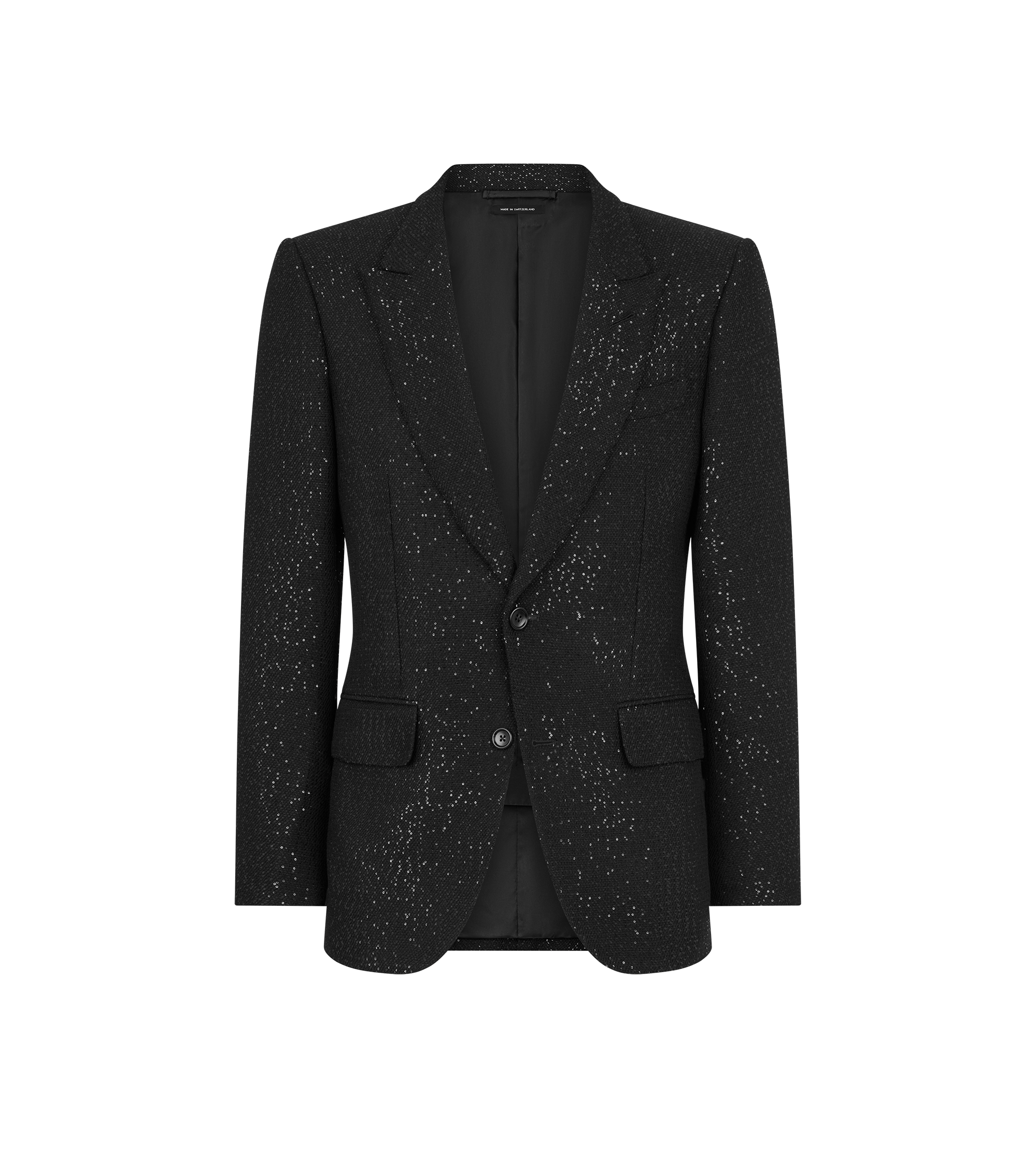 VESTE EN TISSU BOUCL&Eacute; L&Eacute;GER AVEC SEQUINS