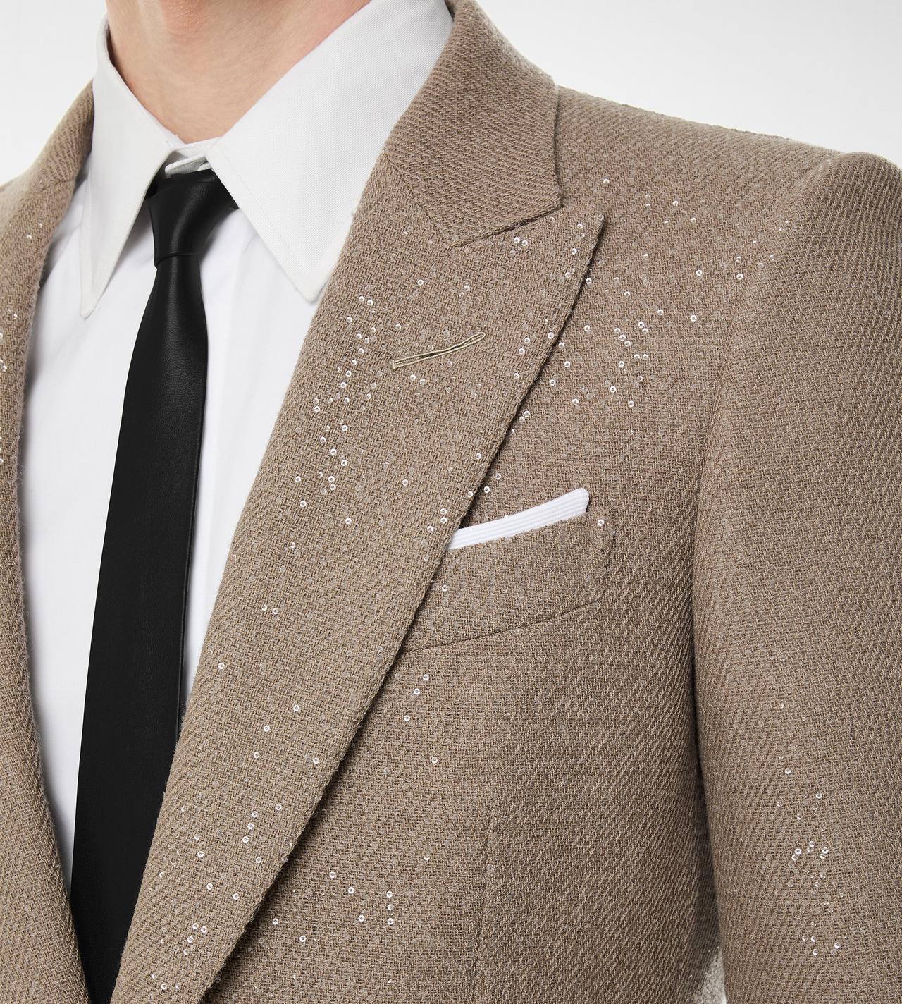 SEQUINED LIGHT BOUCLÈ JACKET image number 1