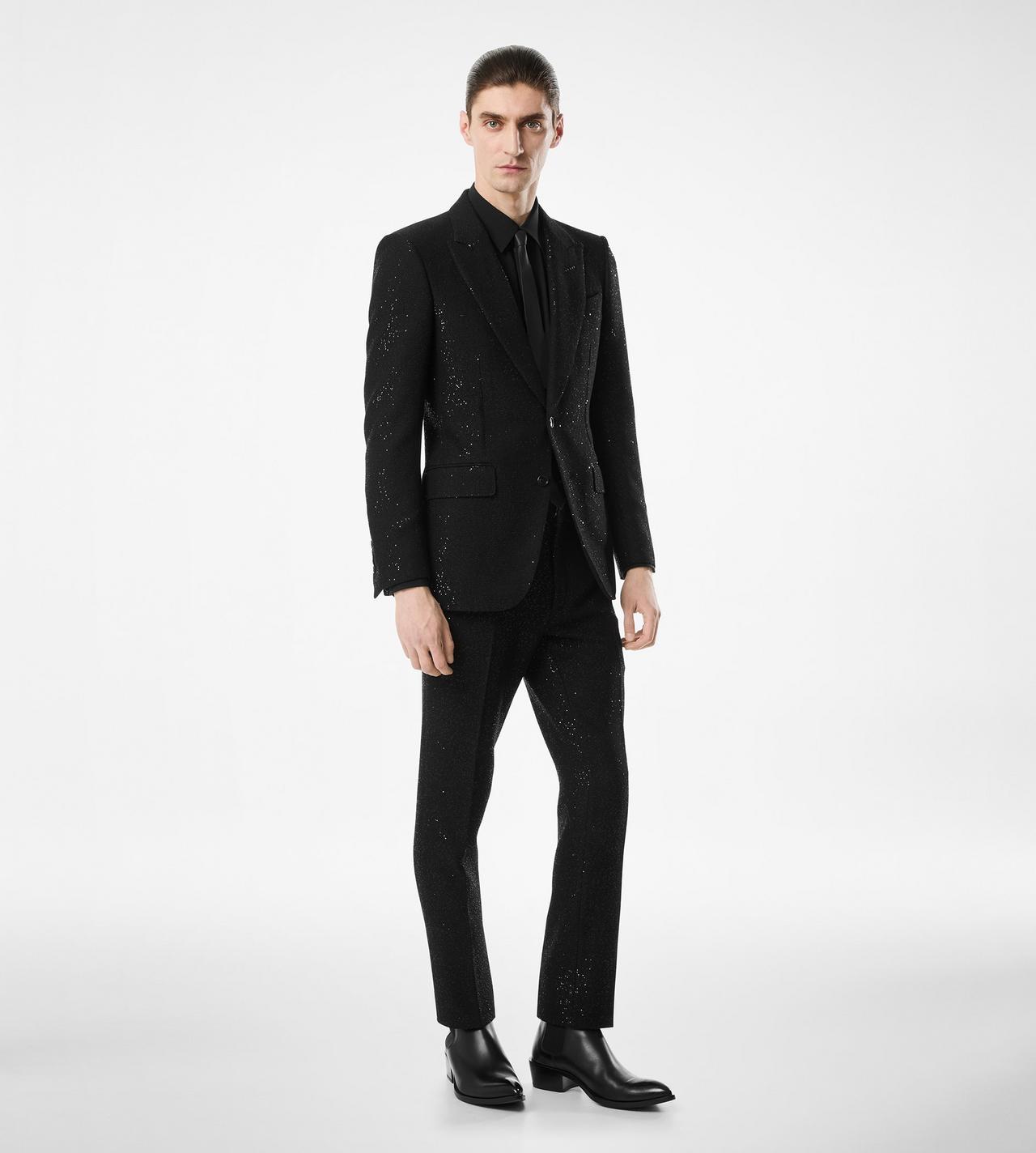 SEQUINED LIGHT BOUCLÈ JACKET image number 4