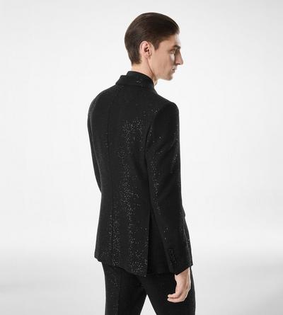SEQUINED LIGHT BOUCLÈ JACKET image number 3