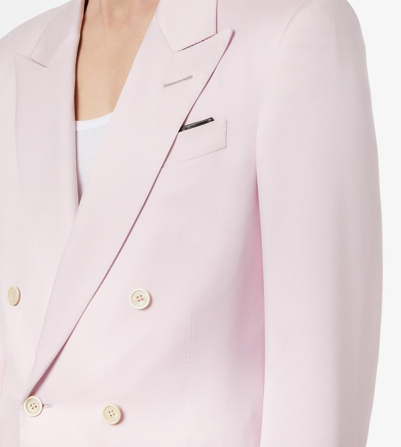 TOM FORD SILK PINK PURE SILK PEACHED GABARDINE JACKET