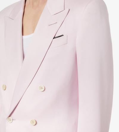 TOM FORD SILK PINK PURE SILK PEACHED GABARDINE JACKET