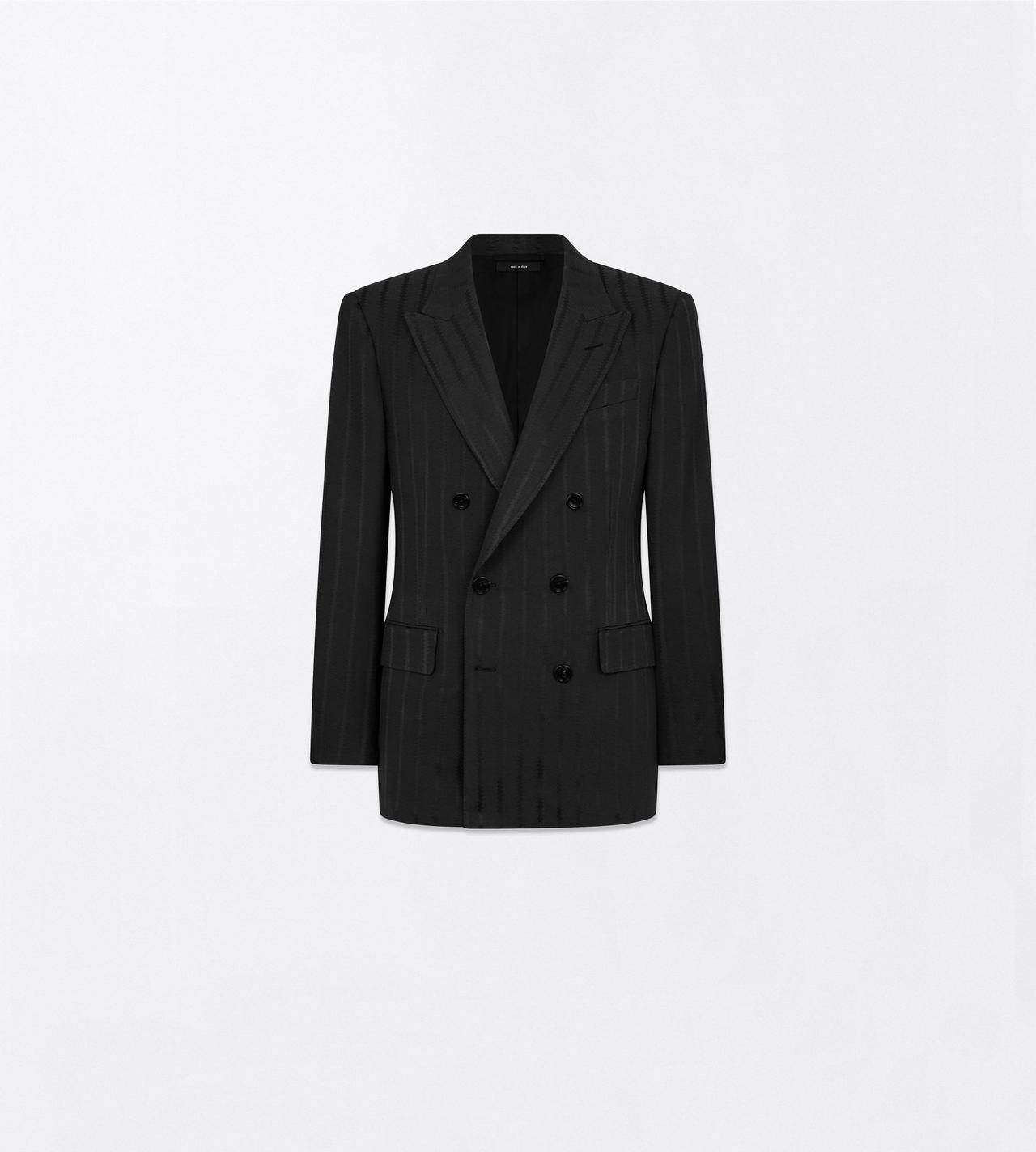 TOM FORD VISCOSE ANTHRACITE JACQUARD STRIPE JACKET