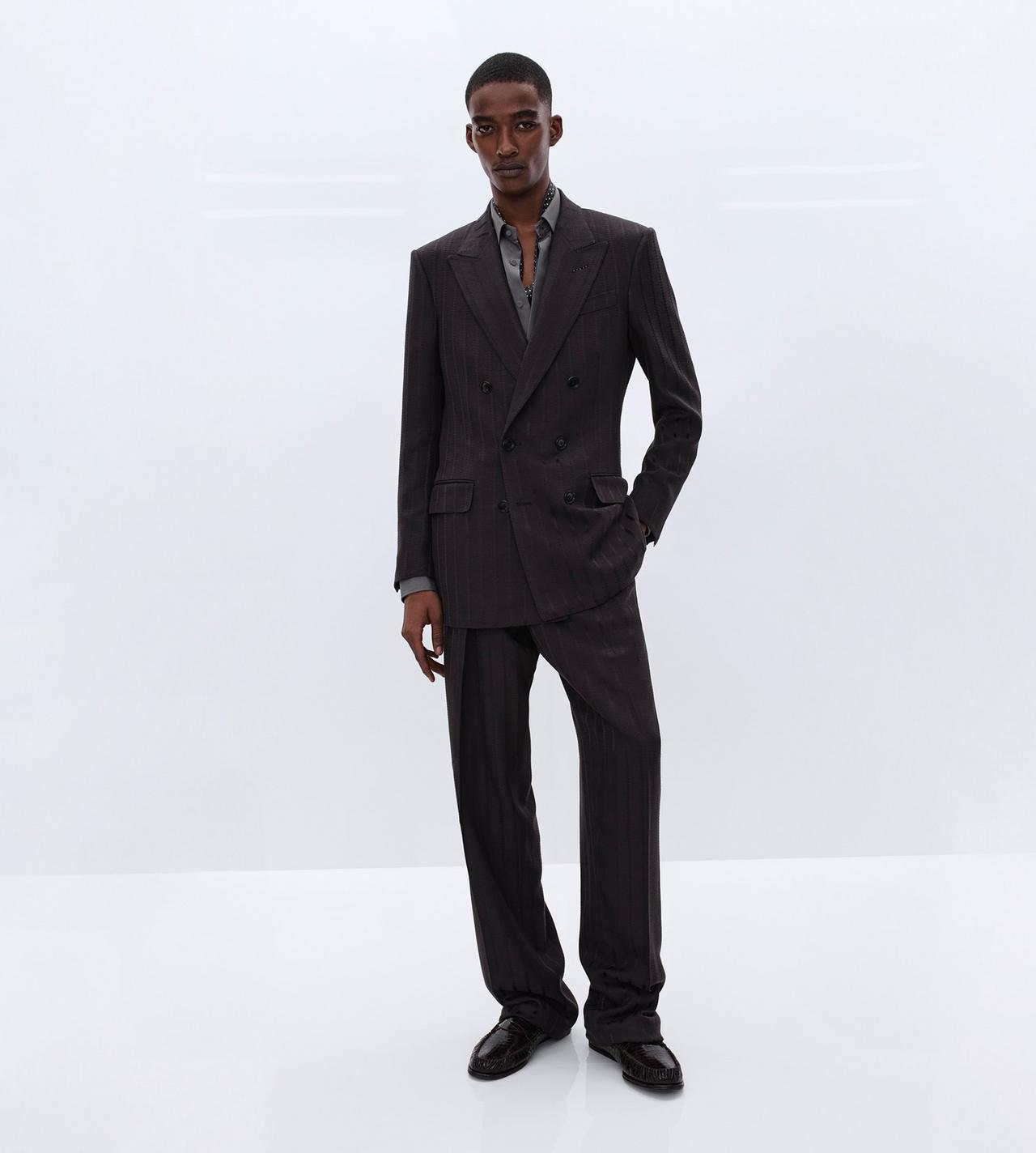 TOM FORD VISCOSE OC JACQUARD STRIPE JACKET