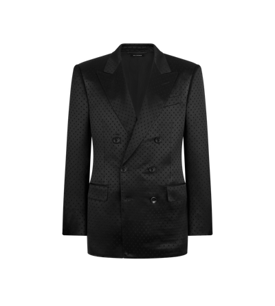 SATIN POLKA DOT JACQUARD JACKET image number 0