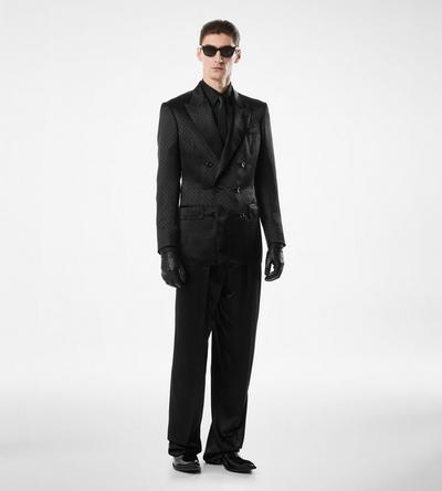 SATIN POLKA DOT JACQUARD JACKET image number 4