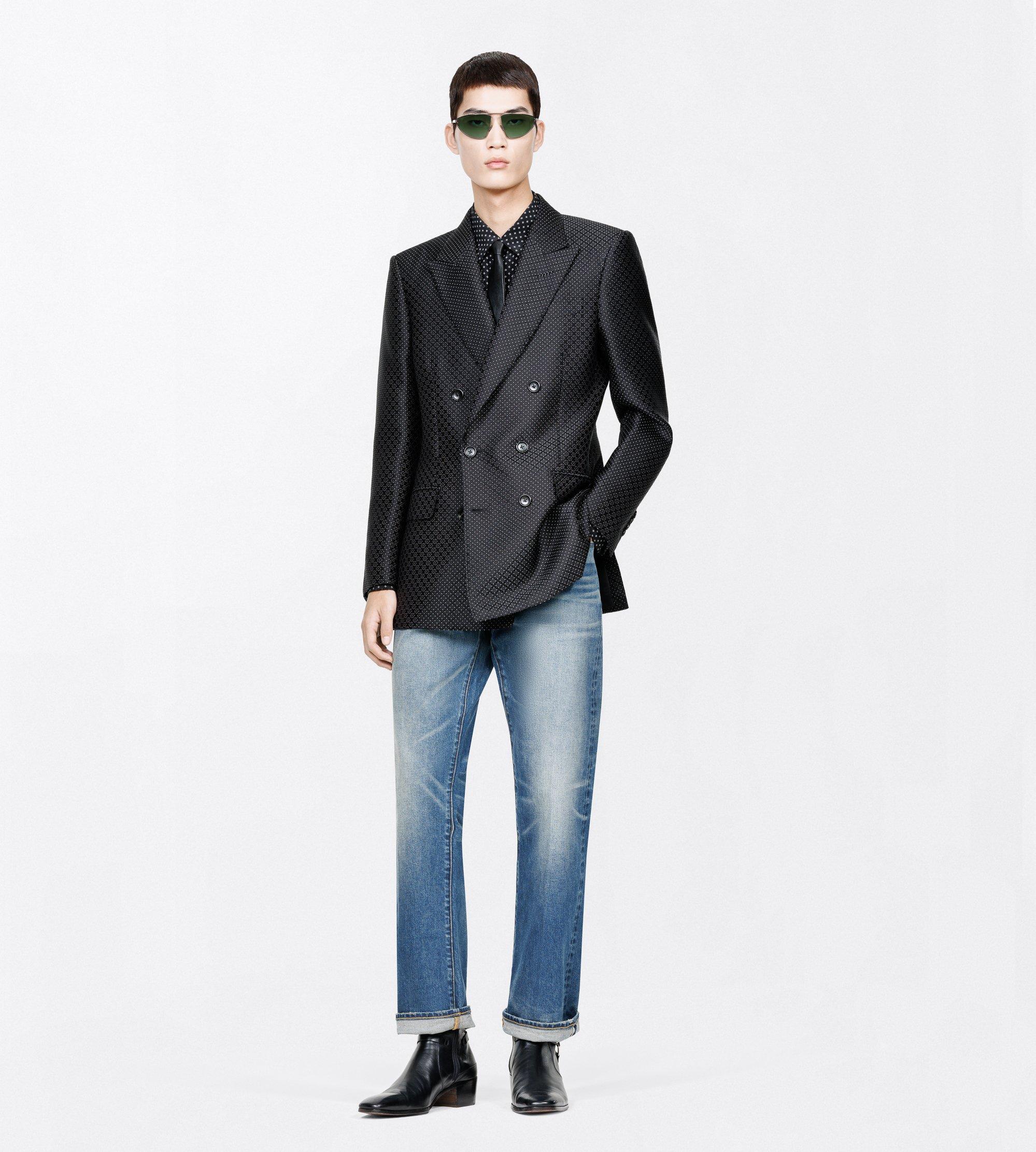 DOTTED LOZENGE JACQUARD JACKET