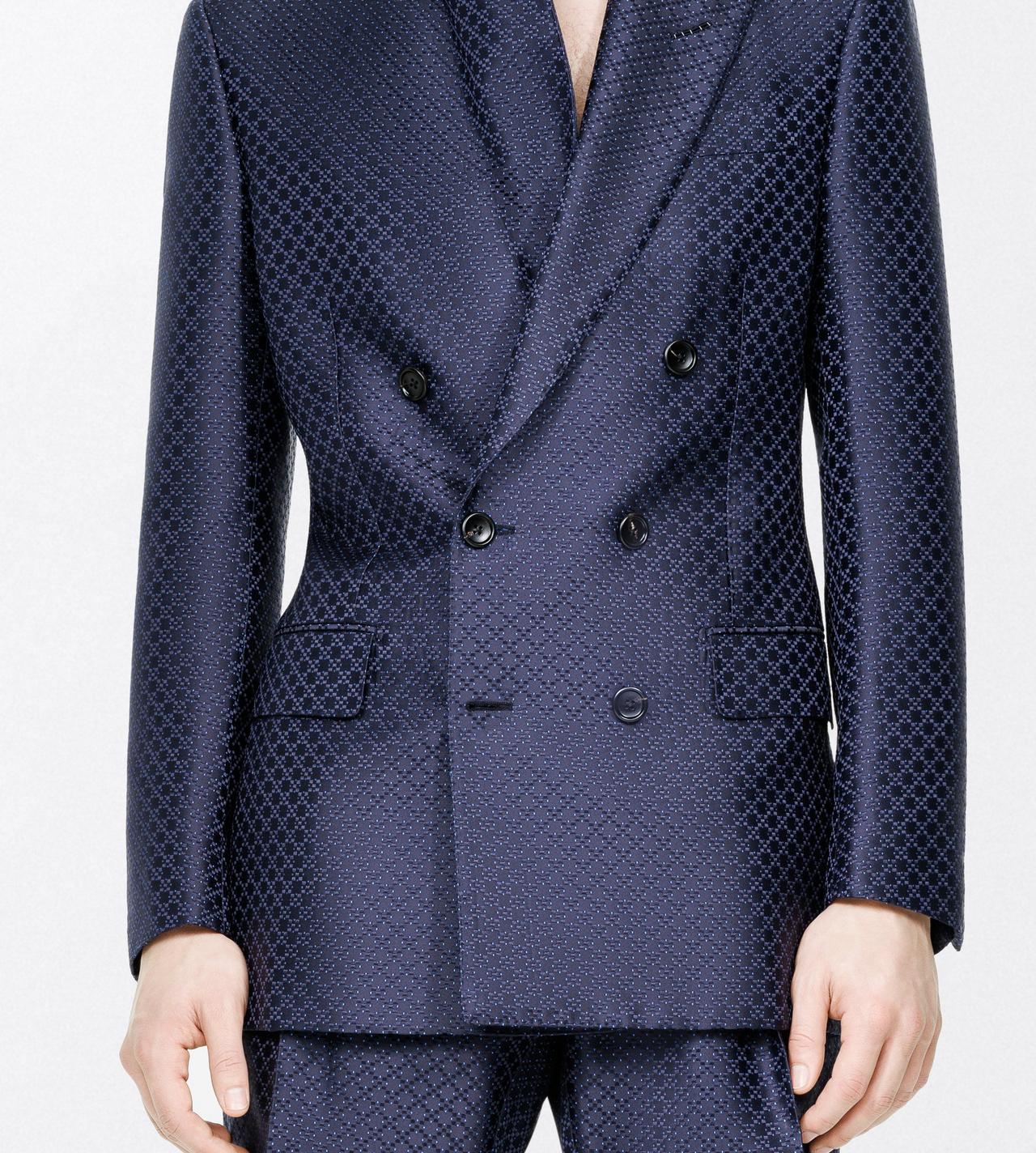 TOM FORD VISCOSE SILK BLEND OC DOTTED LOZENGE JACQUARD JACKET