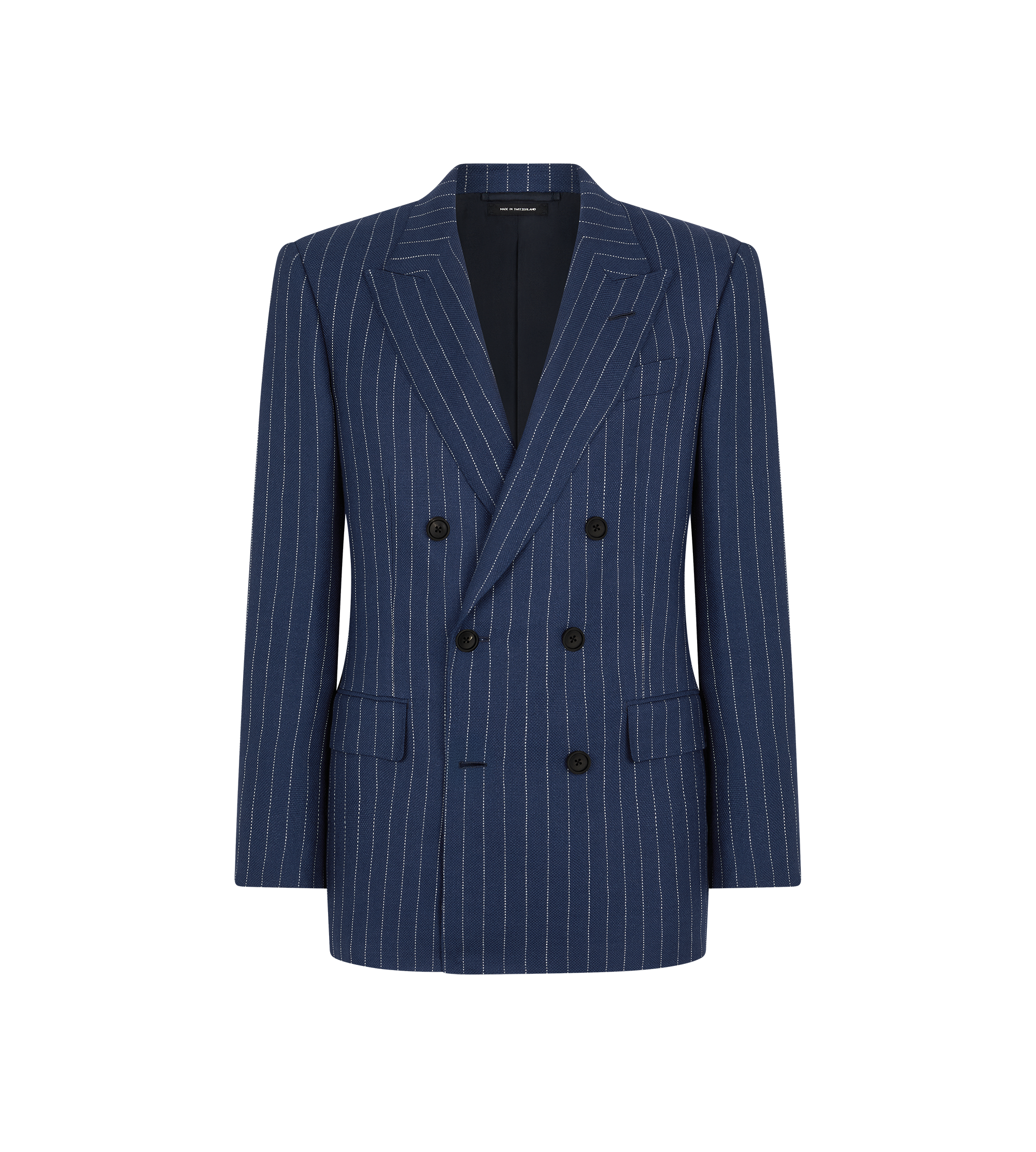 WOOL SILK LINEN HOPSACK STRIPE JACKET