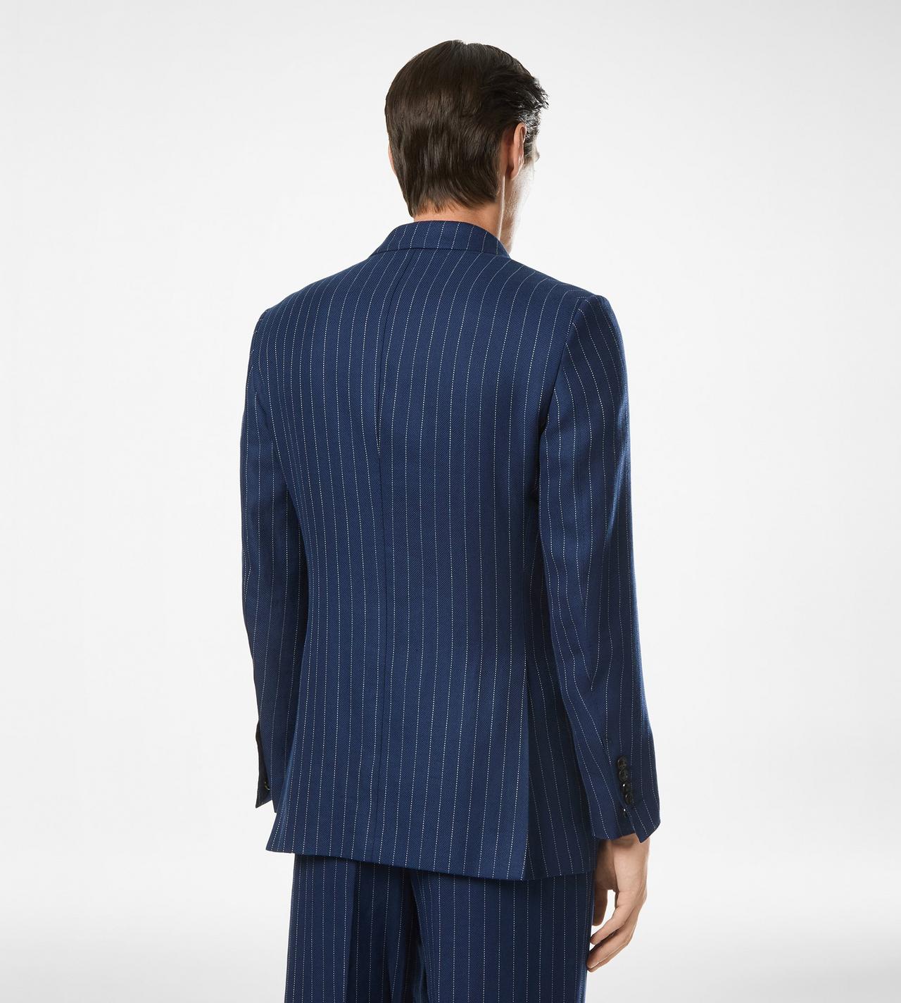 TOM FORD  OC VESTE &Agrave; RAYURES HOPSACK EN LAINE, SOIE ET LIN