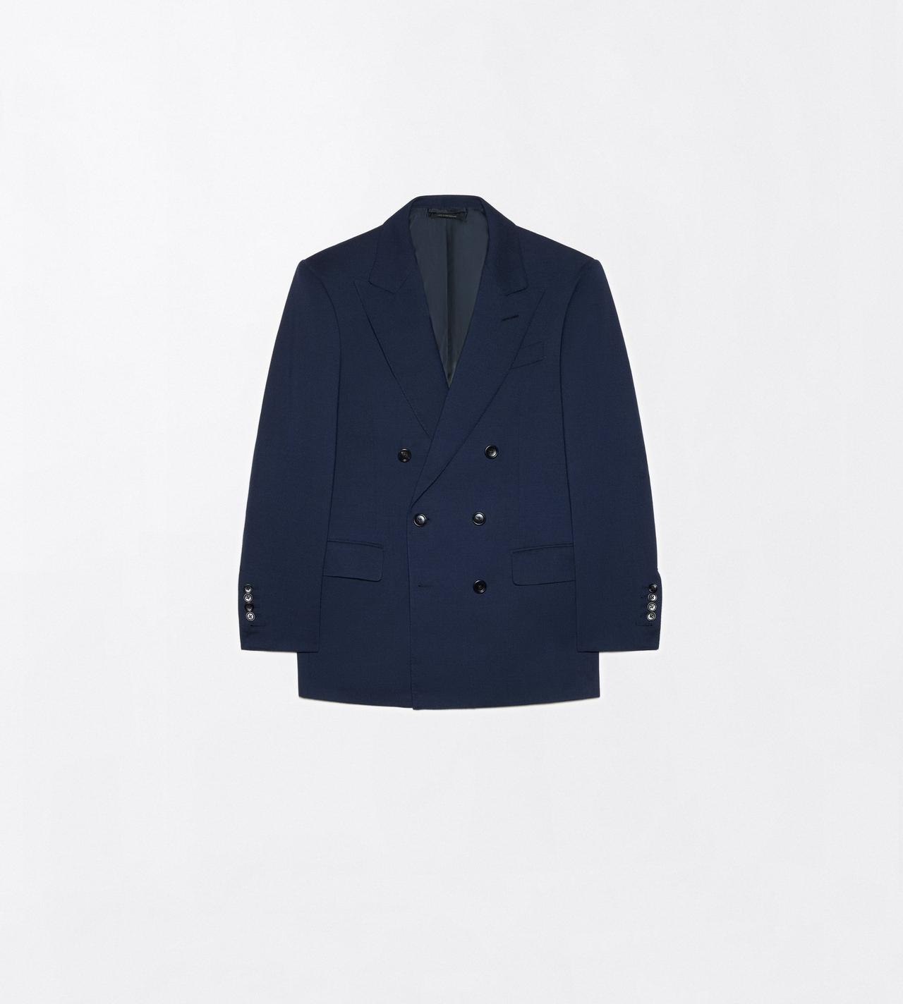 TOM FORD WOOL BLEND INK MOHAIR STRETCH JACKET