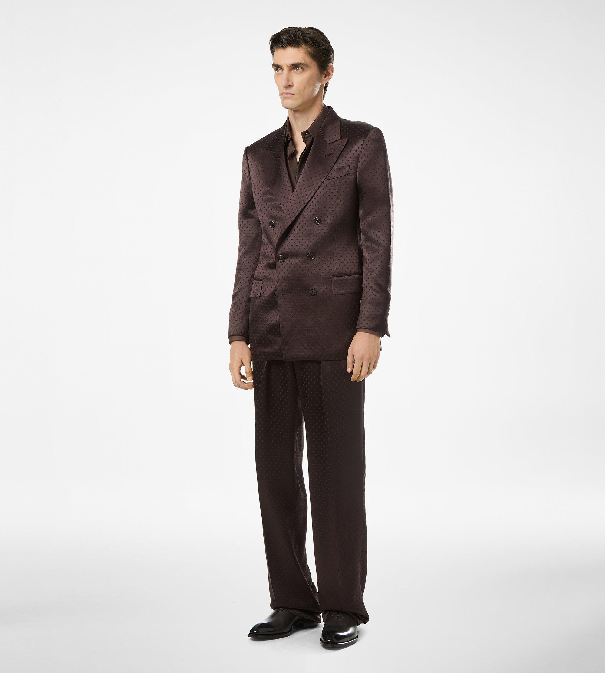 CREPE SATIN POLKA DOT JACQUARD JACKET