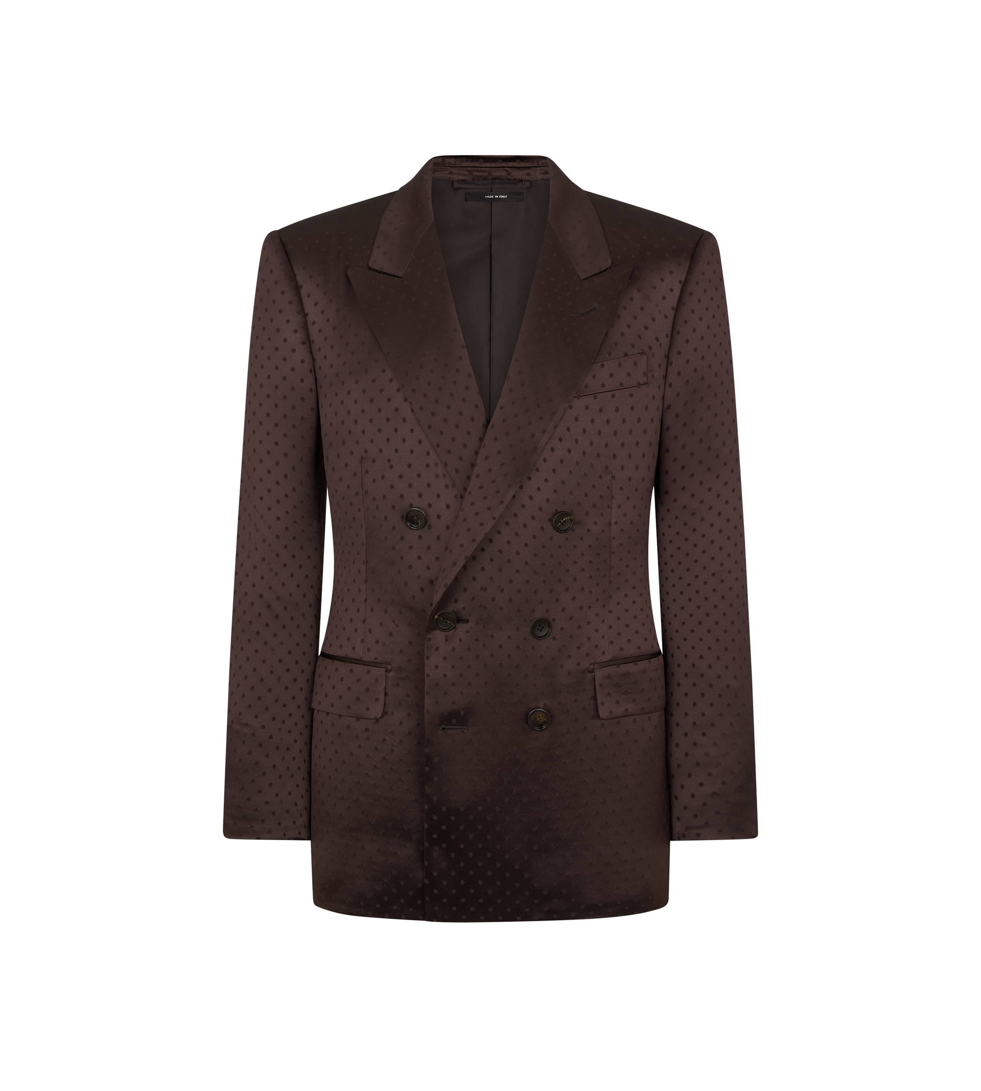 CREPE SATIN POLKA DOT JACQUARD JACKET