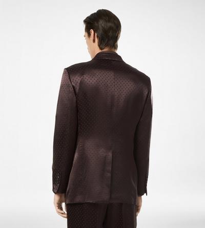 CREPE SATIN POLKA DOT JACQUARD JACKET image number 4