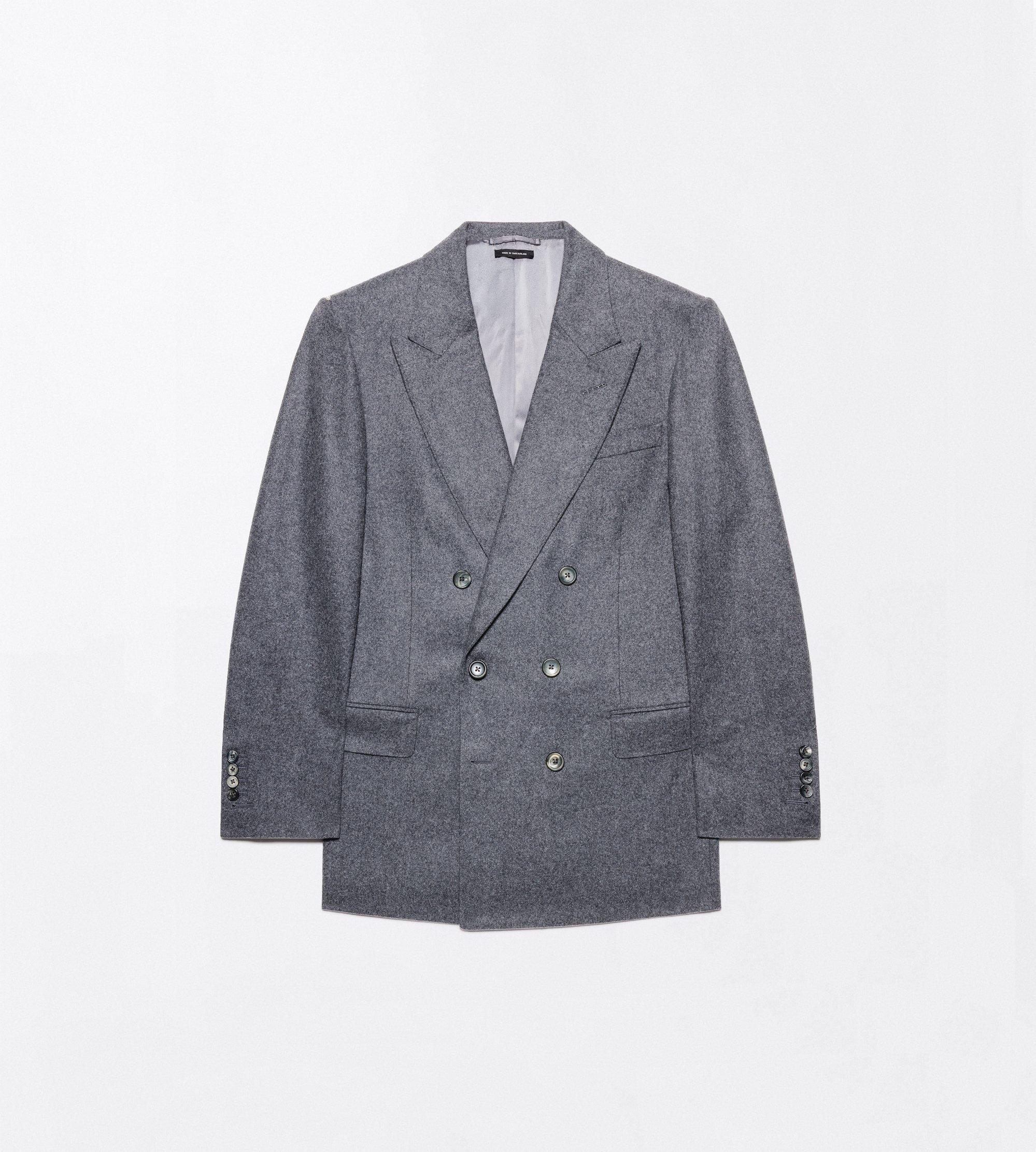 WOOL CASHMERE FLANNEL COLBERT JACKET