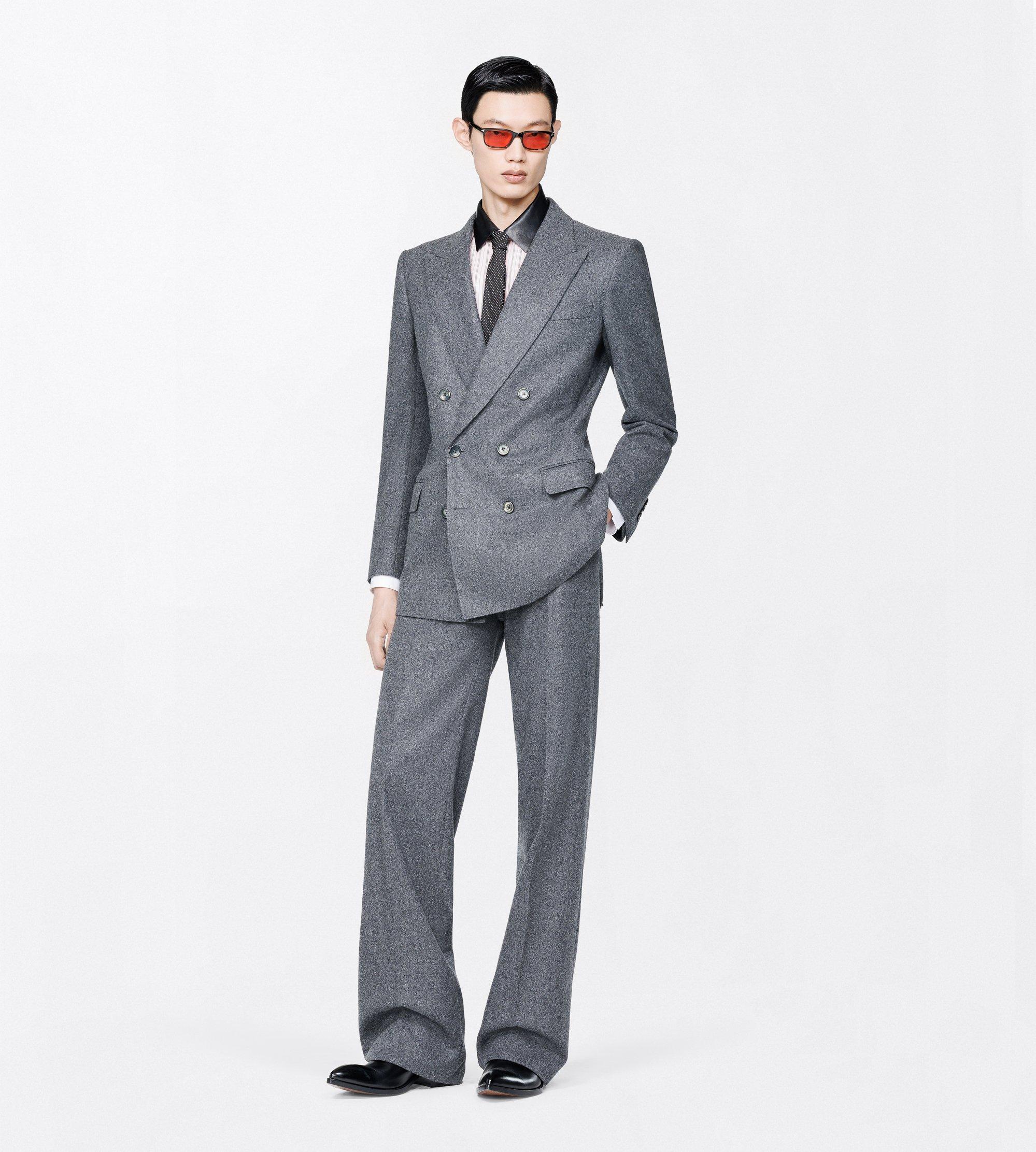 WOOL CASHMERE FLANNEL COLBERT JACKET