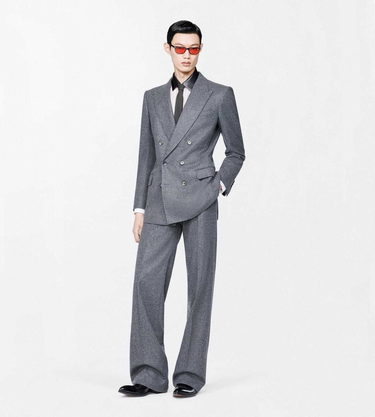 TOM FORD WOOL CASHMERE BLEND OC WOOL CASHMERE FLANNEL COLBERT JACKET