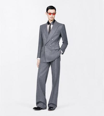 TOM FORD WOOL CASHMERE BLEND OC WOOL CASHMERE FLANNEL COLBERT JACKET