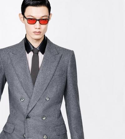 TOM FORD WOOL CASHMERE BLEND OC WOOL CASHMERE FLANNEL COLBERT JACKET