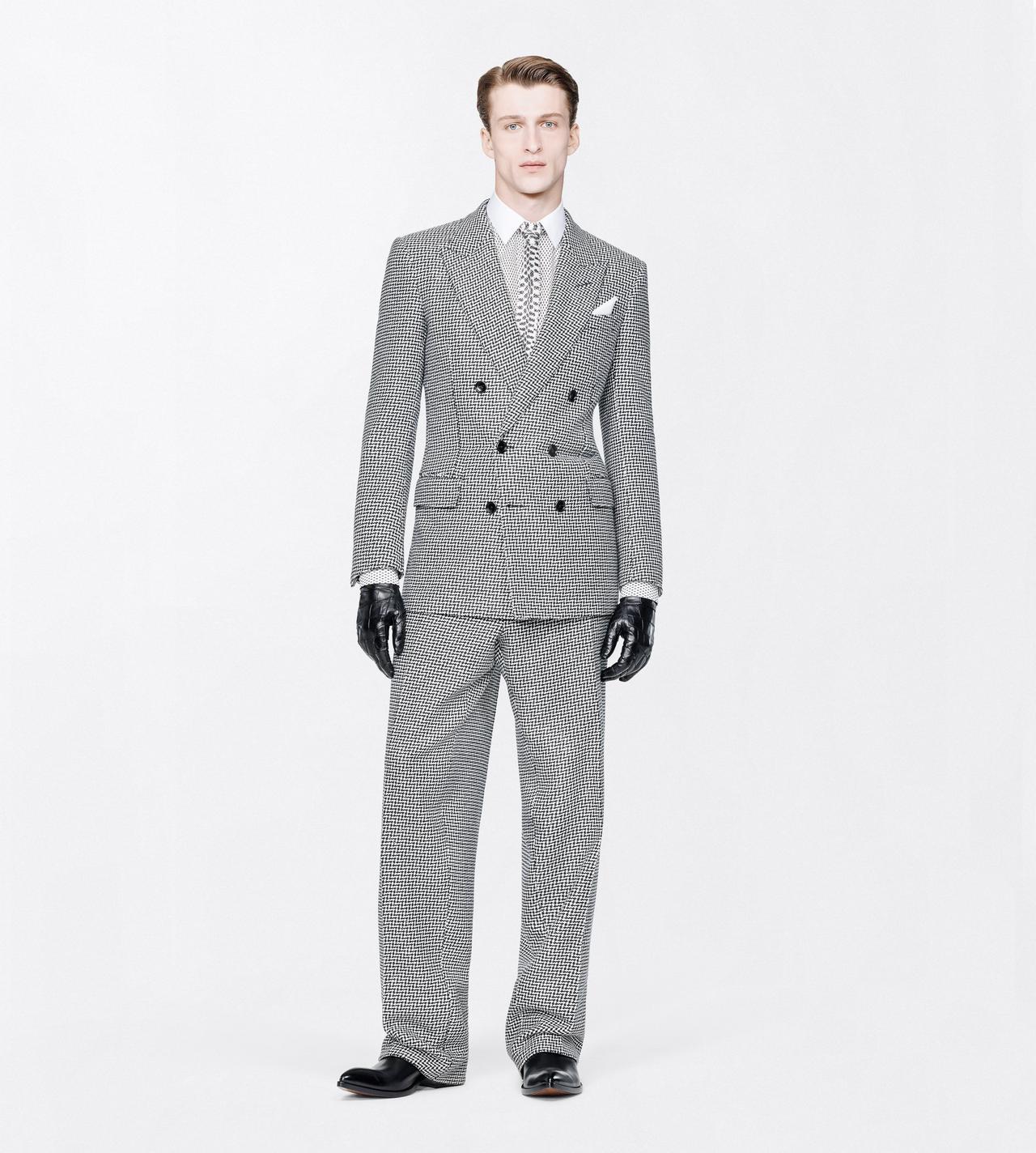 TOM FORD WOOL BLEND OC SEQUIN PIED DE POULE COLBERT JACKET