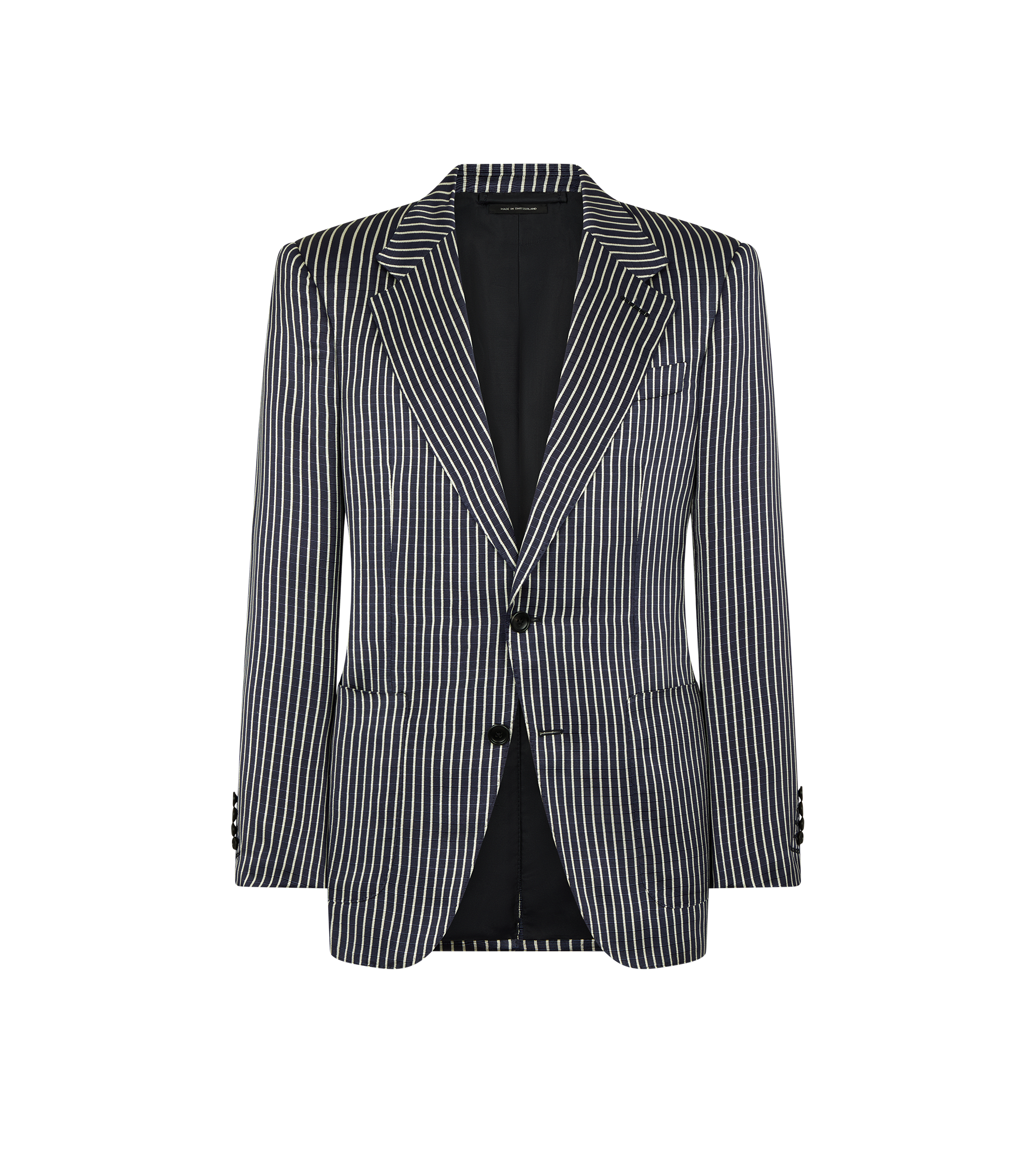 FLUID SILK FAILLE STRIPE JACKET