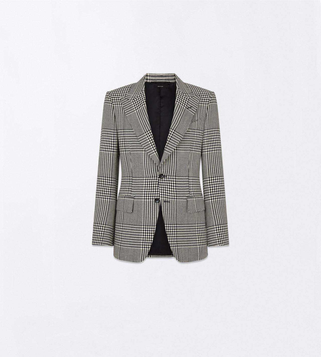 TOM FORD WOOL BLACK AND WHITE PRINCE OF WALES SHELTON JACKET