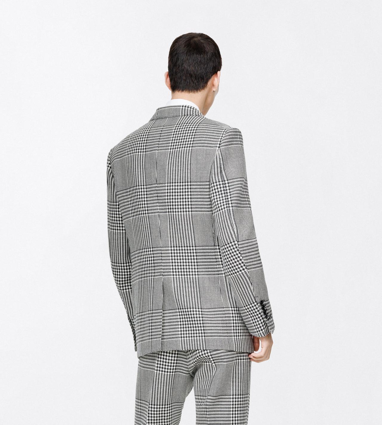 TOM FORD WOOL BLACK AND WHITE PRINCE OF WALES SHELTON JACKET