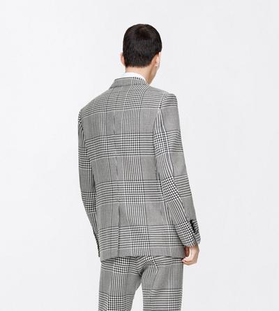 TOM FORD WOOL BLACK AND WHITE PRINCE OF WALES SHELTON JACKET