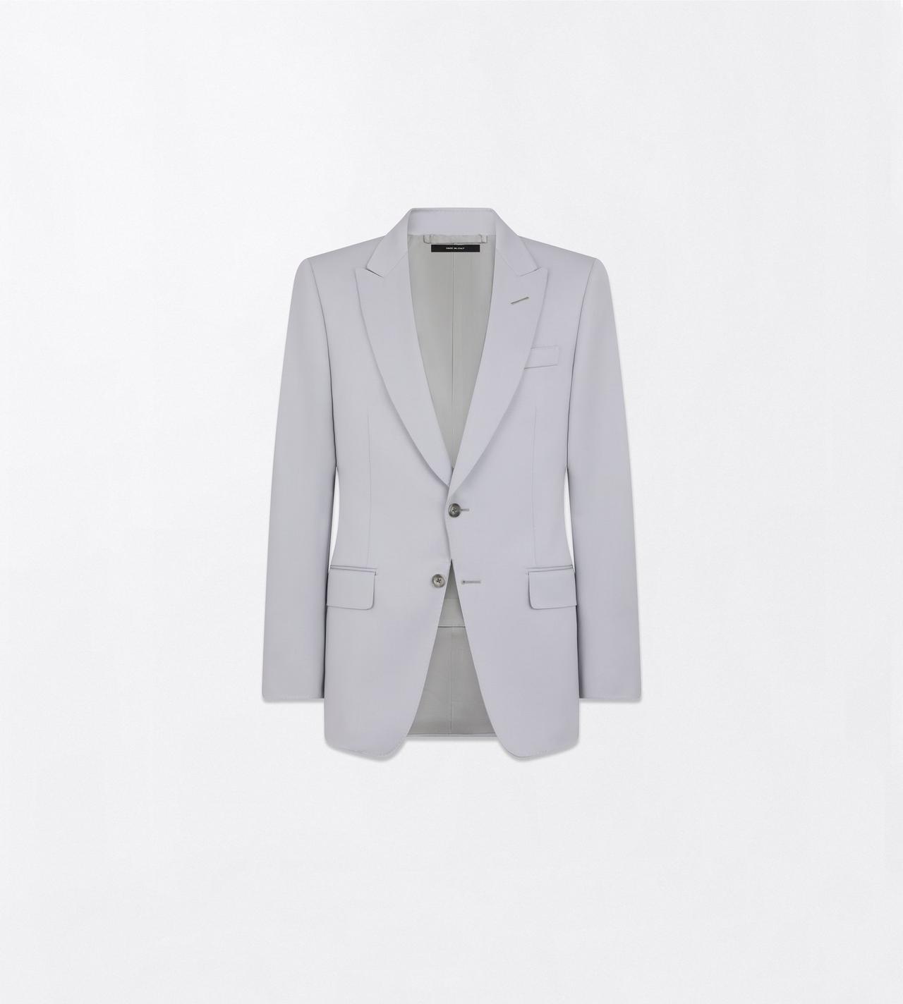 TOM FORD WOOL SILVER MILITARY WOOL SATIN O'CONNOR JACKET