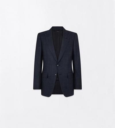 TOM FORD WOOL NAVY MULTICOLOR GRAND CHECK O'CONNOR JACKET