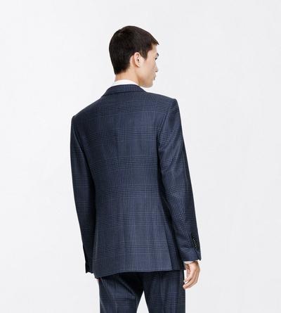 TOM FORD WOOL NAVY MULTICOLOR GRAND CHECK O'CONNOR JACKET