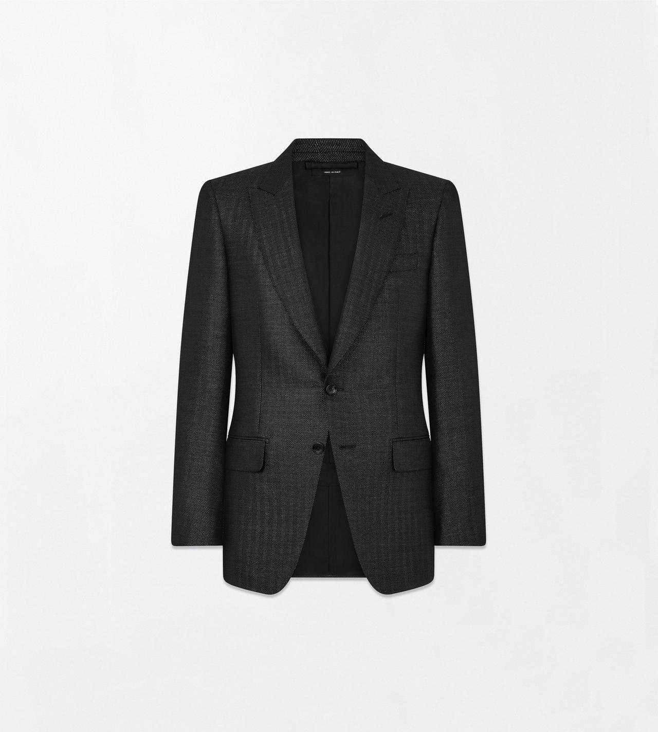 TOM FORD WOOL BLEND BLACK VESTE O'CONNOR &Agrave; CHEVRONS