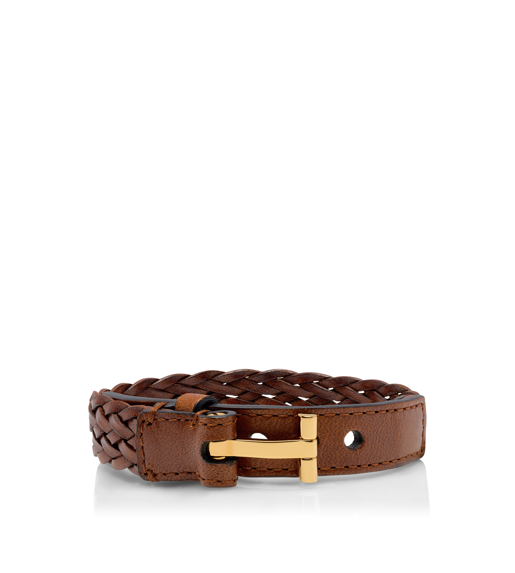 WOVEN LEATHER T BRACELET
