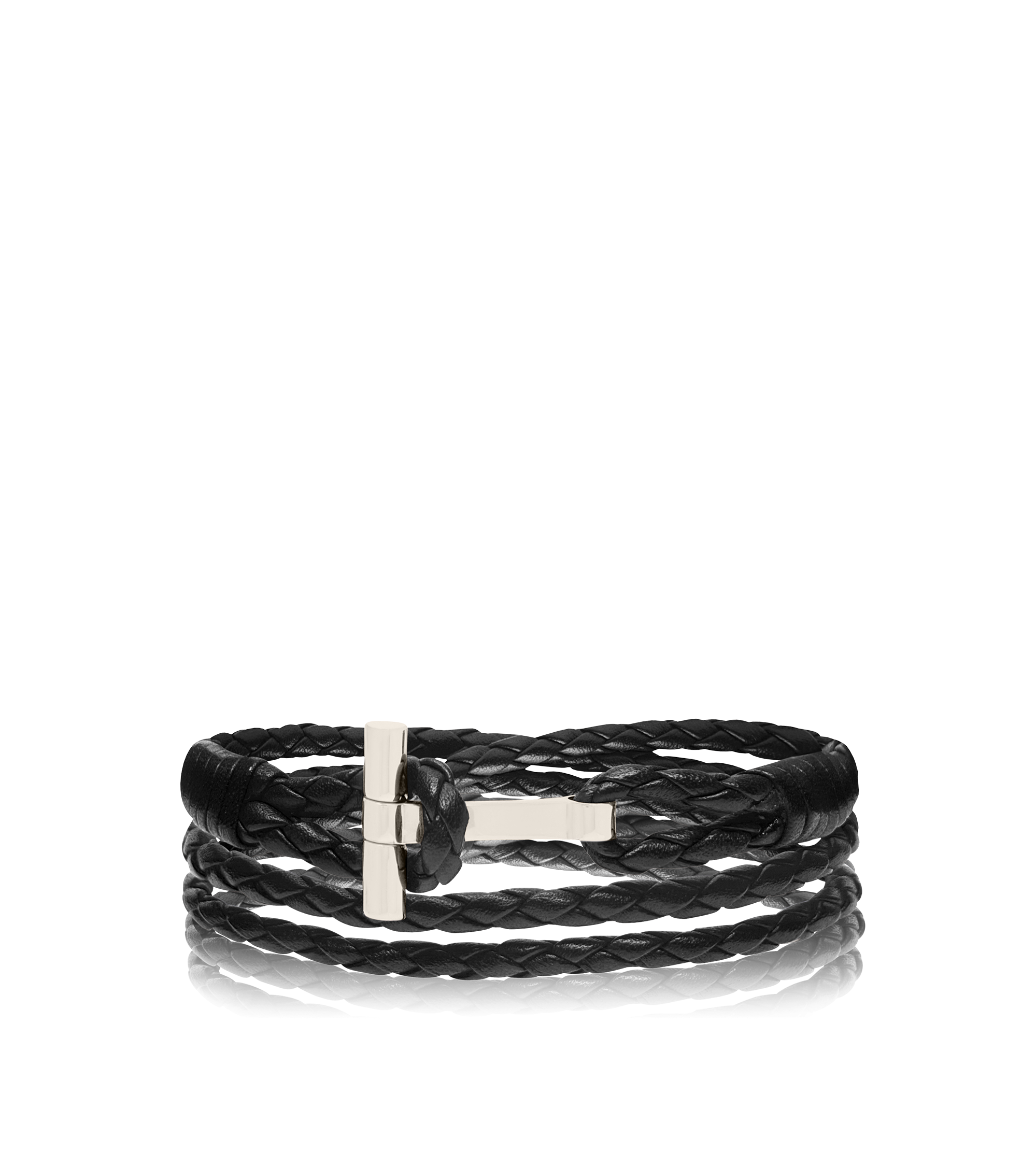 BRAIDED LEATHER T BRACELET&nbsp;