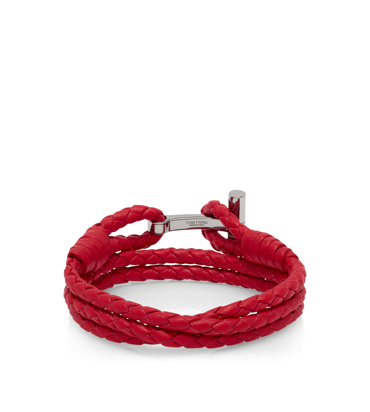 BRAIDED LEATHER T BRACELET image number 1